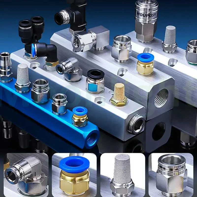 Дистрибьютор пневматического источника воздуха 1/4 дюйма 1/2 bsp многолинейный
