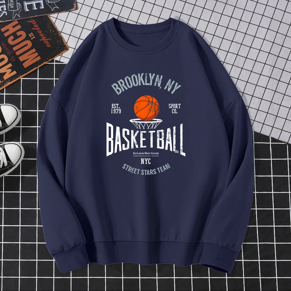 

Женские толстовки с капюшоном brooklyn ,NY в стиле баскетбольной уличной команды с принтом звезд, худи в стиле оверсайз с мультяшным рисунком, осенняя флисовая толстовка, Модные Теплые Топы