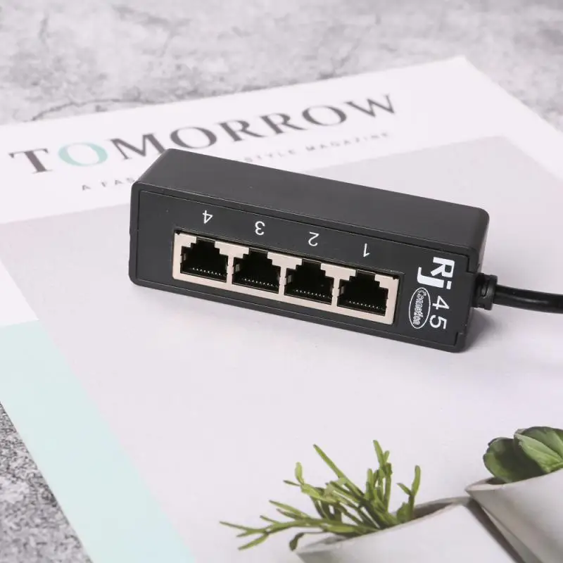 RJ45 Ethernet Splitter Cable 1 Male To 4 Female LAN Ethernet Splitter Ethernet Socket Connector Adapter Adapter Accessories