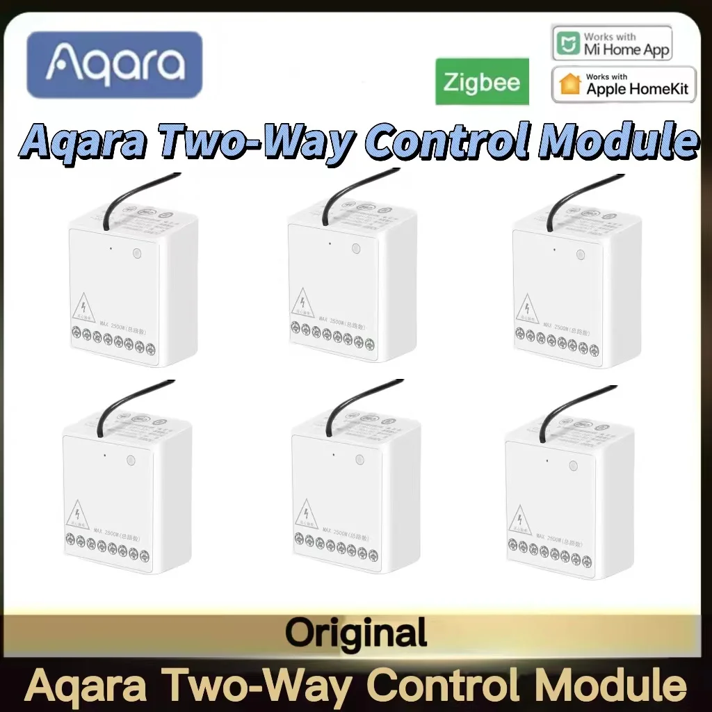 

Модуль управления Aqara, беспроводной релейный контроллер, двухканальный, работает с умами Xiaomi Home и Apple Homekit, оригинал