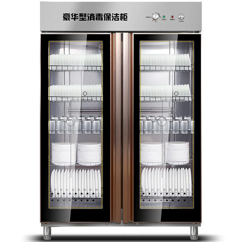 Дезинфекция посуды стерилизованный шкаф с двойной дверью ресторан столовая