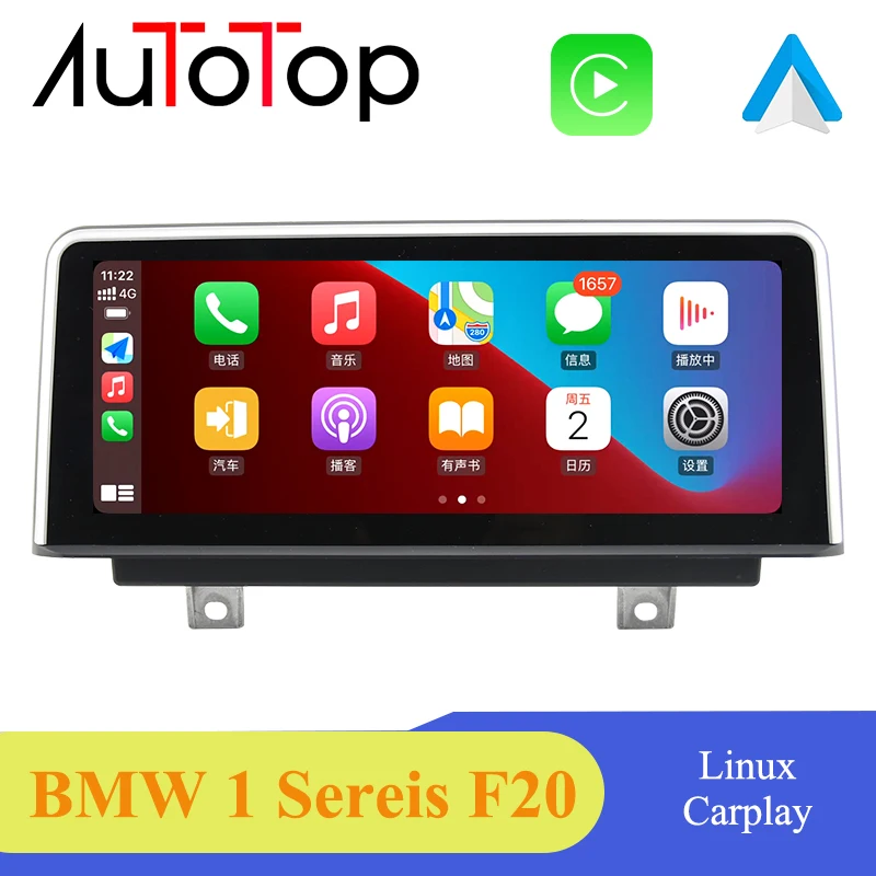 

AUTOTOP беспроводной Carplay Android автомобильный мультимедийный плеер для BMW 1 серии F20/F21 2011-2016 NBT навигационная карта сенсорный экран