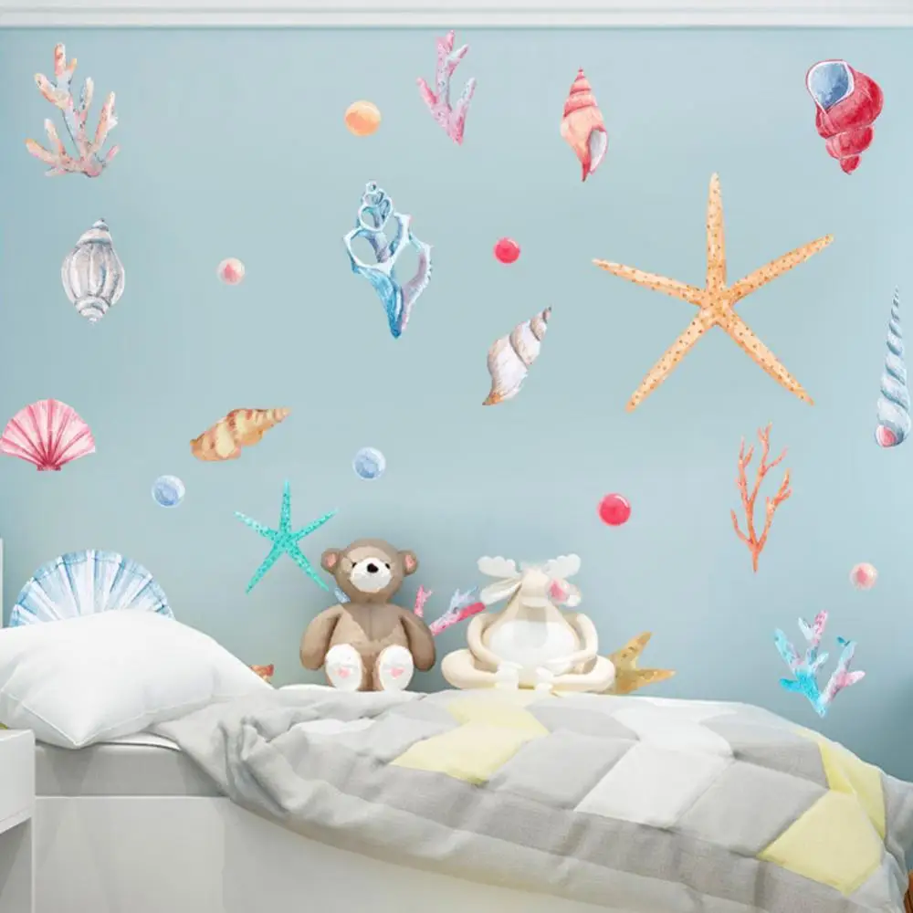 

Sea Whale Star Shell Fish Wall Sticker Adhesive Decal Living Room Bedroom Decor