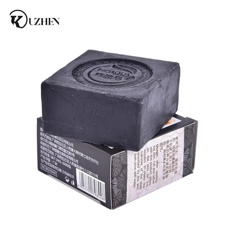 

Black Bamboo Charcoal Soap Face Body Clear Anti Bacterial Tourmaline Remover Acne Soap Charcoal Savon Deep Cleansing