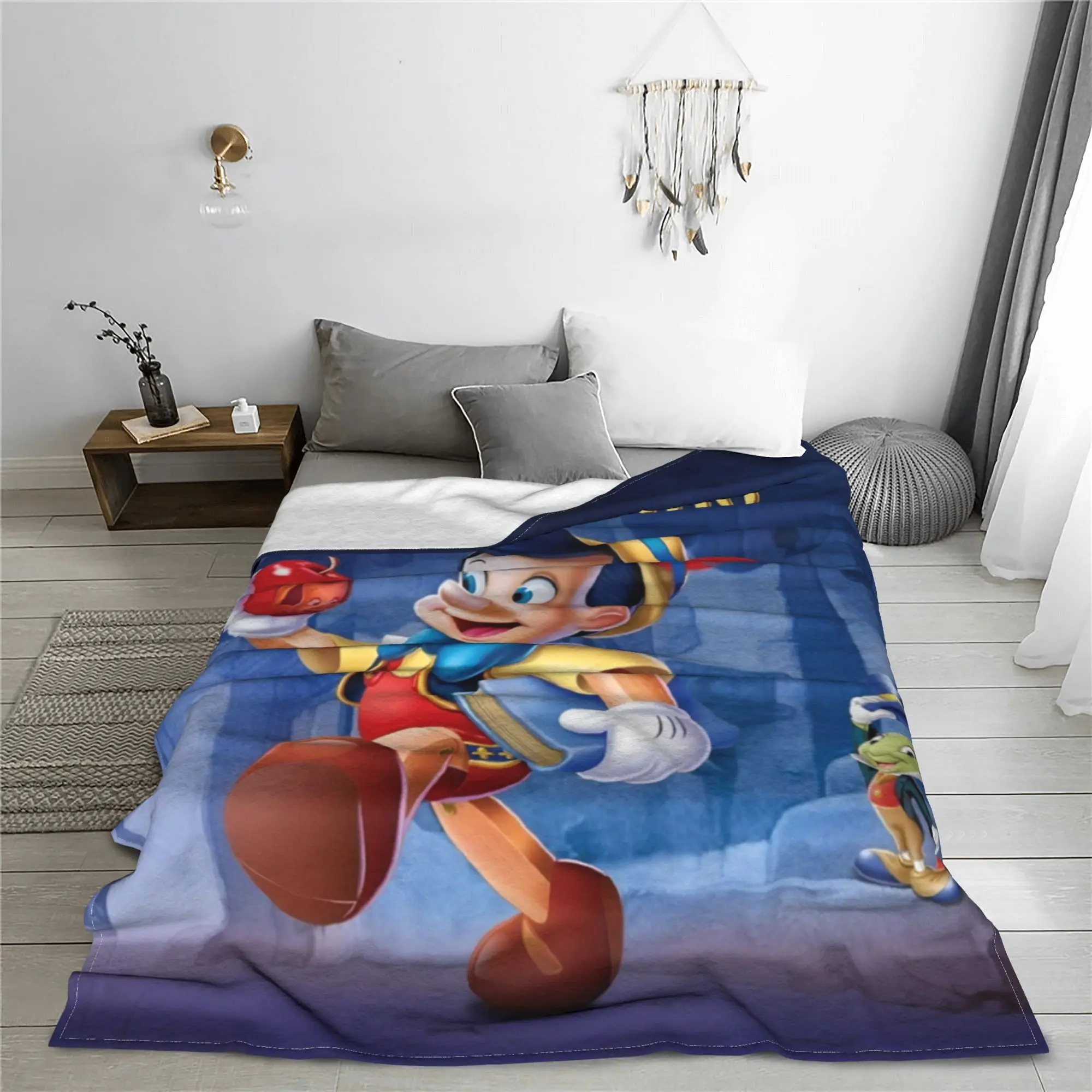 Пиноккио приключения кукольные одеяла мультфильм фланель потрясающее теплое