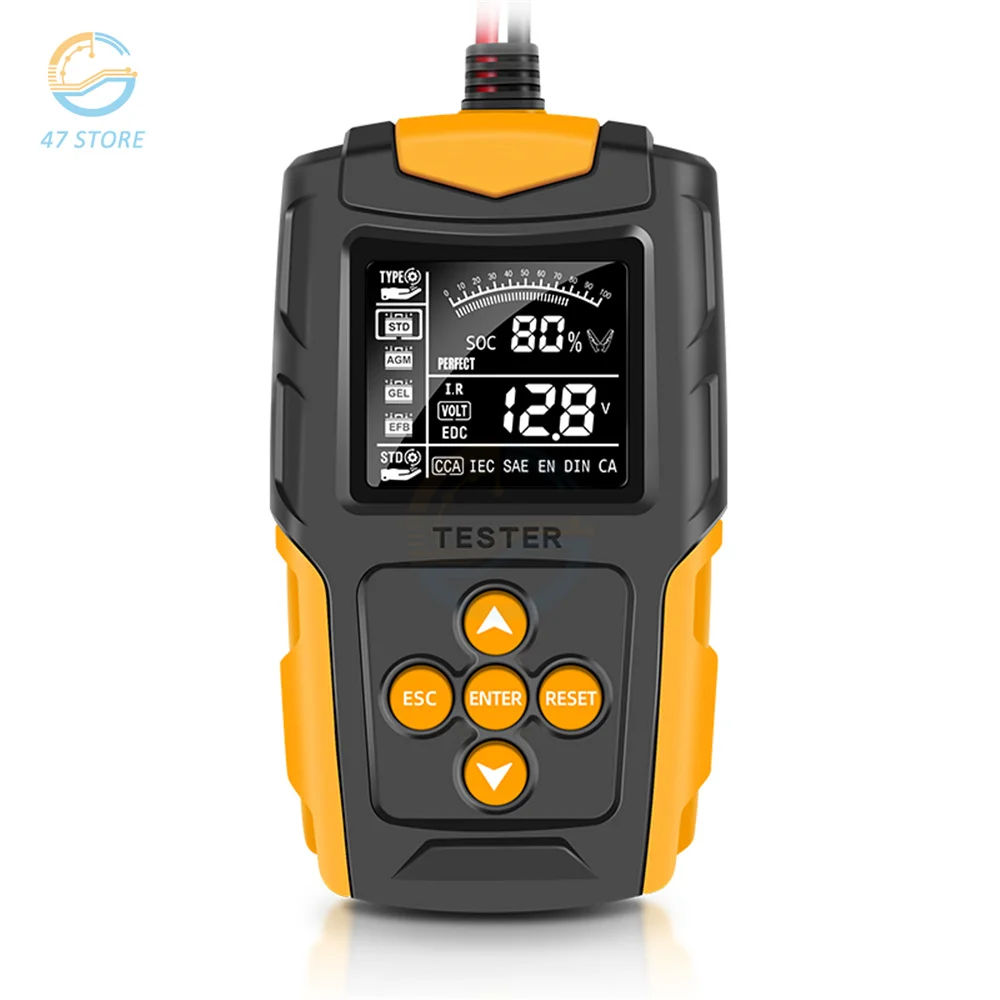 

Тестер зарядки аккумулятора с цифровым ЖК-дисплеем, 12 В/24 В