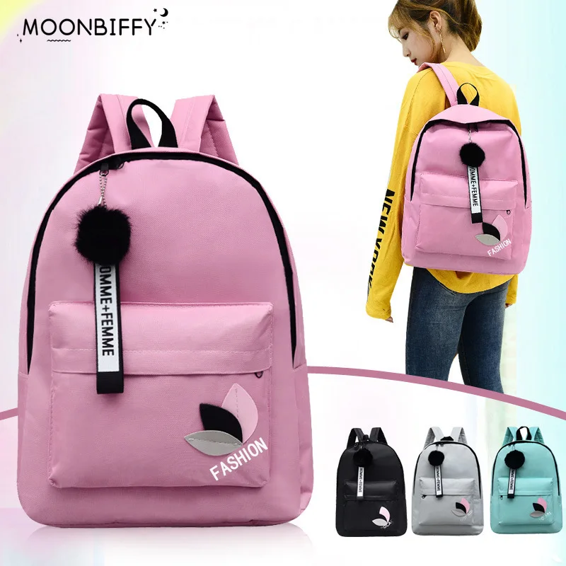 

Модный холщовый рюкзак 2022, Женский школьный ранец 19 дюймов, Студенческая сумка для книг, милый дорожный рюкзак для девочек, сумка на плечо