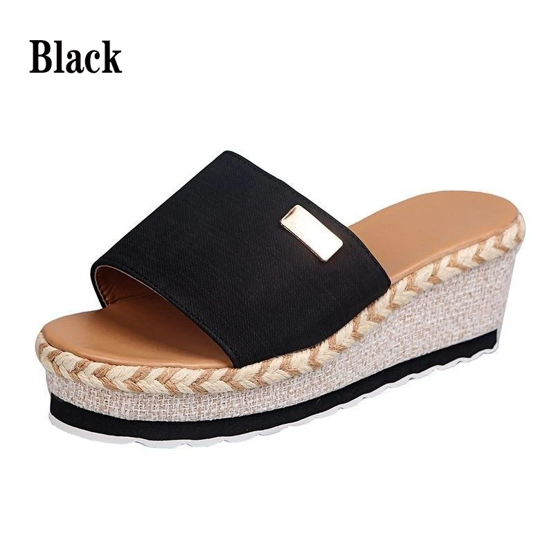 

Summer Hot Selling 43 Plus Size Women's Shoes Trend 2022 Wedges Platform Flat Slides Slippers Sandals Casual Shoes For Women