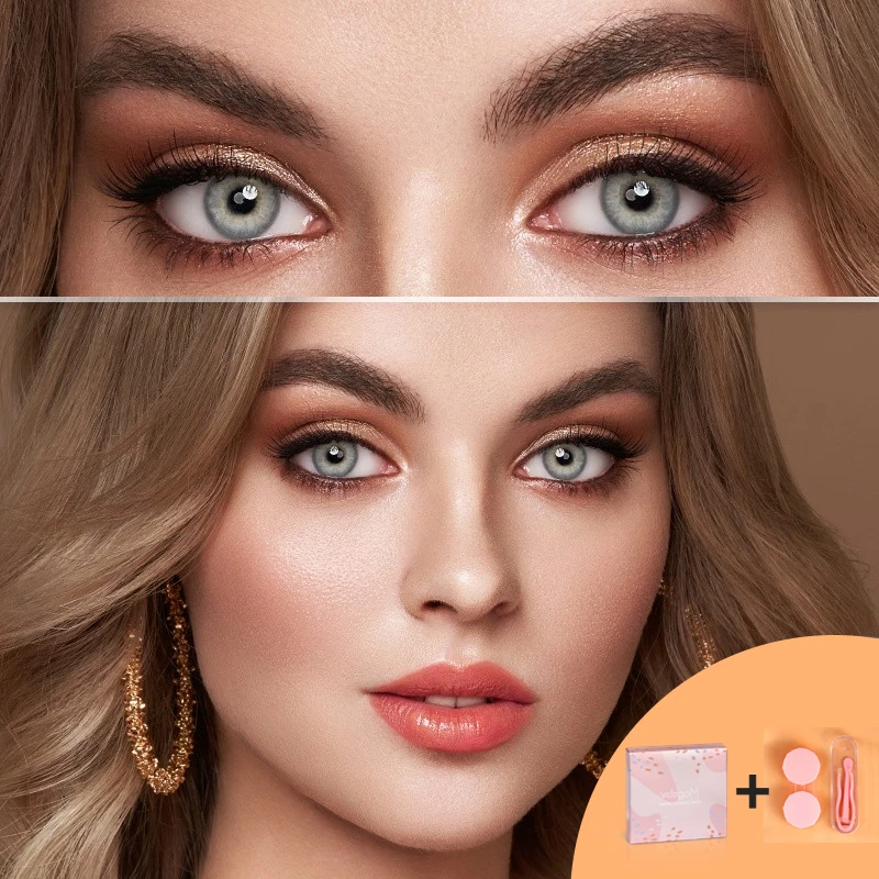 

Colored Contact Lens Case Clip Stick Tweezers Combination Box Lenses with Contact Case Eye Colored Lenses for Eyes Natural Lens