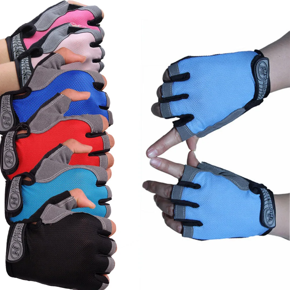 

Women men Cycling Anti-Slip Men Women Half Finger Gloves Breathable Anti-shock Sports Gloves Casual Half Finger Bike Gloves