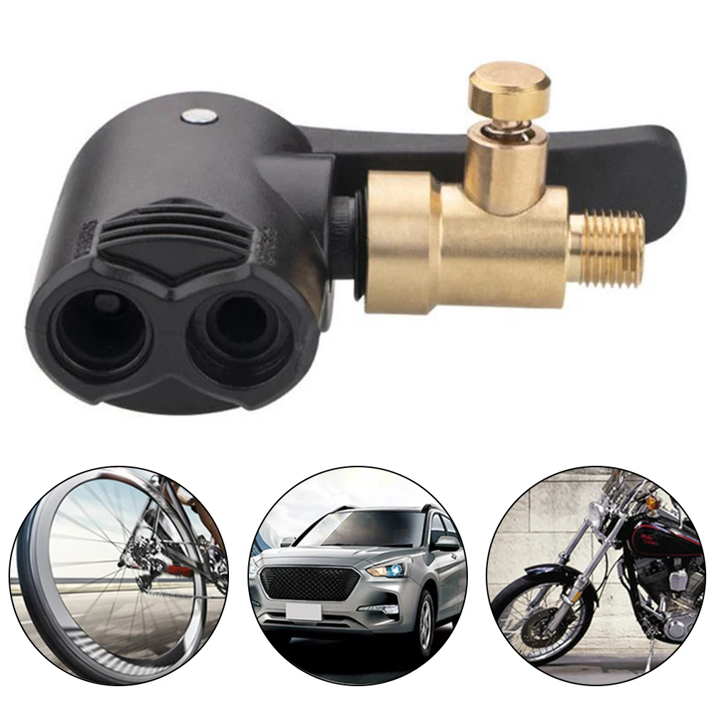 

Air Inflator Pump Hose Nozzle Adapter Tire Chuck Valve Clip Connector Car Bike Useful Bicycle Component Pump
