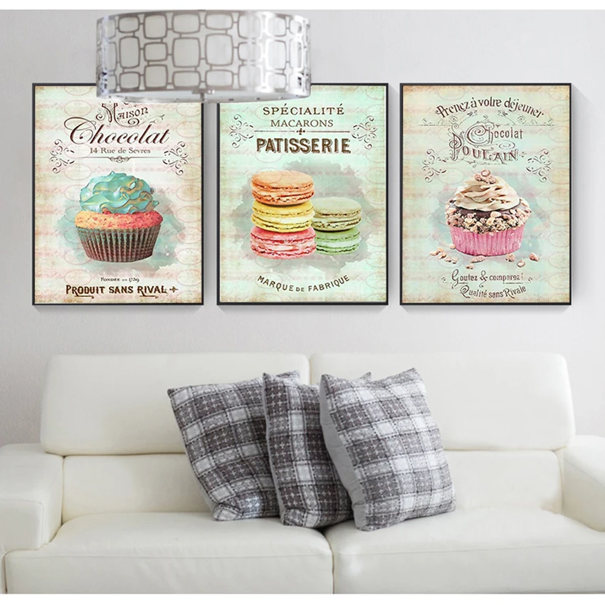 

Kitchen Restaurant Dessert Bread Canvas Painting Wall Art Picture For Living Room Decor No Framed Nordic Decoration Home Posters