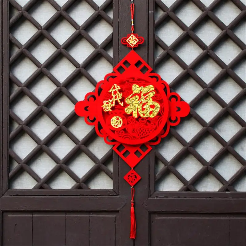 

Red China Fortune Hanging Chinese Lantern New Year Pendant Home Decor Good Luck Ornaments Door Chinese Knot Blessing Festival