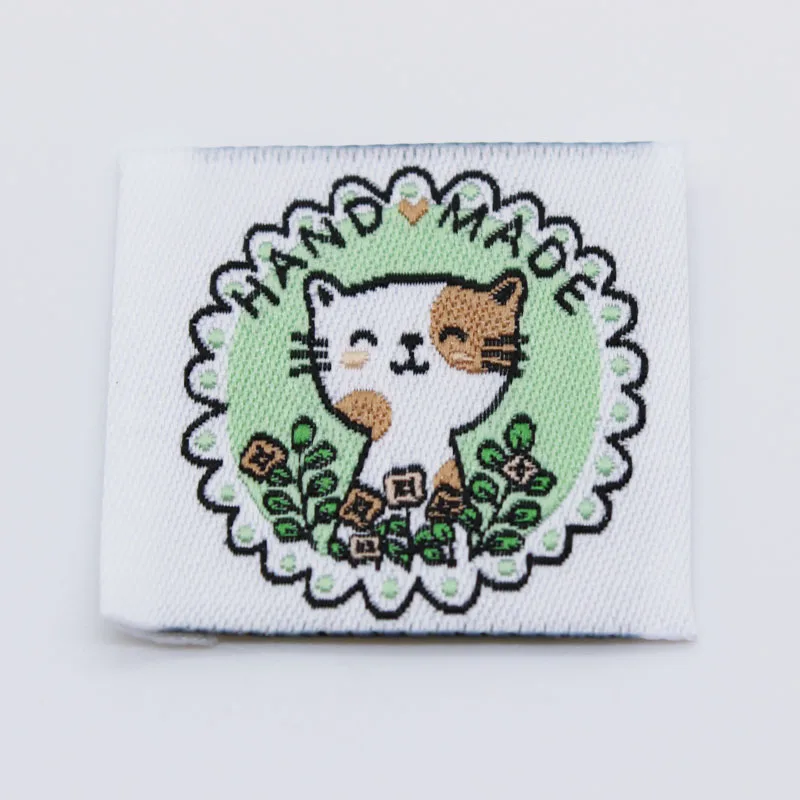 100 шт. тканые этикетки ручной работы/DIY для предметов работы/этикетки