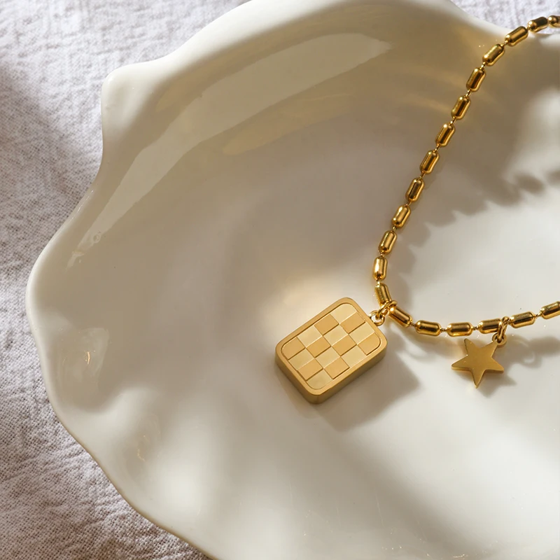 PAXA новая трендовая простая квадратная подвеска на цепочке ожерелье для женщин