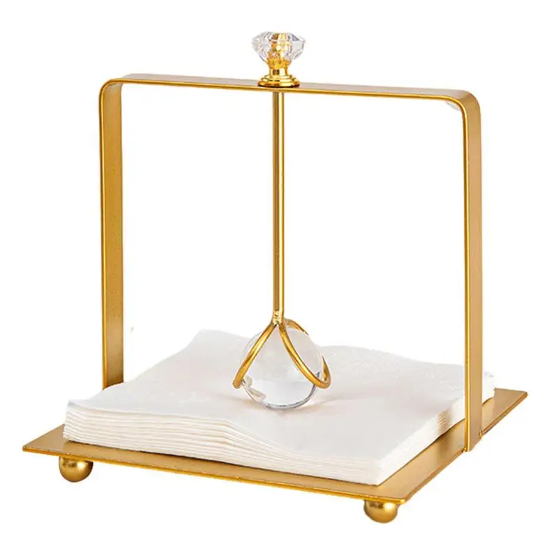 

Paper Napkin Holder Metal Flat Napkin Holder Farmhouse Napkin Dispenser Napkins Two-in-1 Flat Napkin Holder With Non-slip Beads