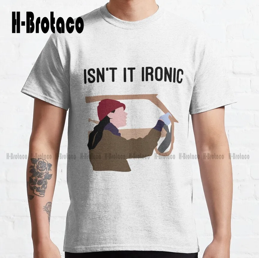 

Футболка Ironic Isnt, Классическая футболка Alanis Morissette с изображением иронической маленькой таблетки, индивидуальная футболка для подростков, ун...