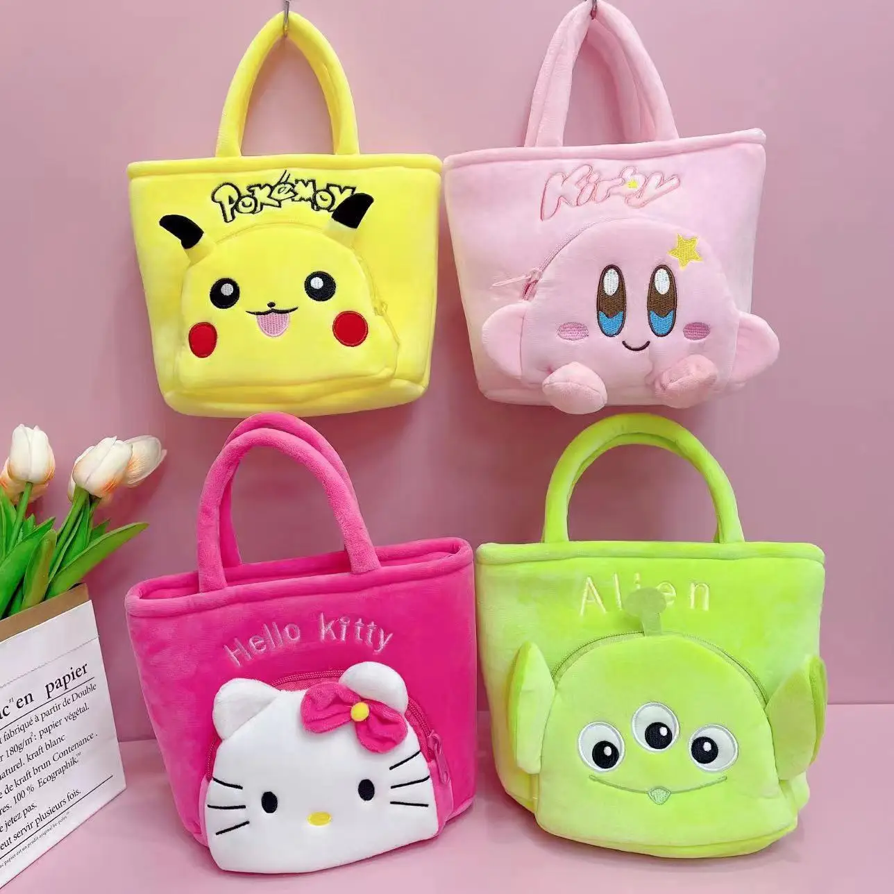 

Kawaii Pokémon Pikachu Cartoon Grab Doll 30CM Portable Cosmetic Bag Lunch Box Shopping Bag Plush Toy Holiday Gift