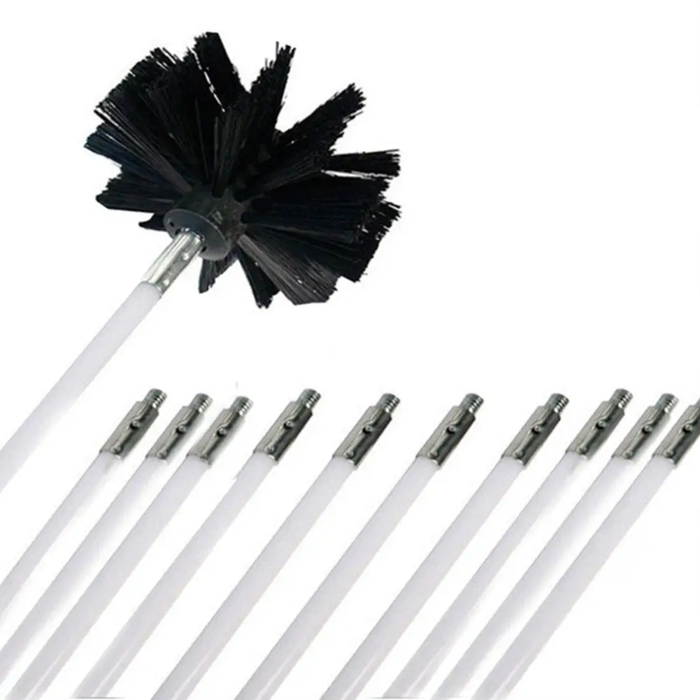 

Chimney Brush Brush Head Flexible Prolongable Rods For Chimney Dryer Pipe Fireplace Inner Wall Cleaning Tools Sweep Rotary