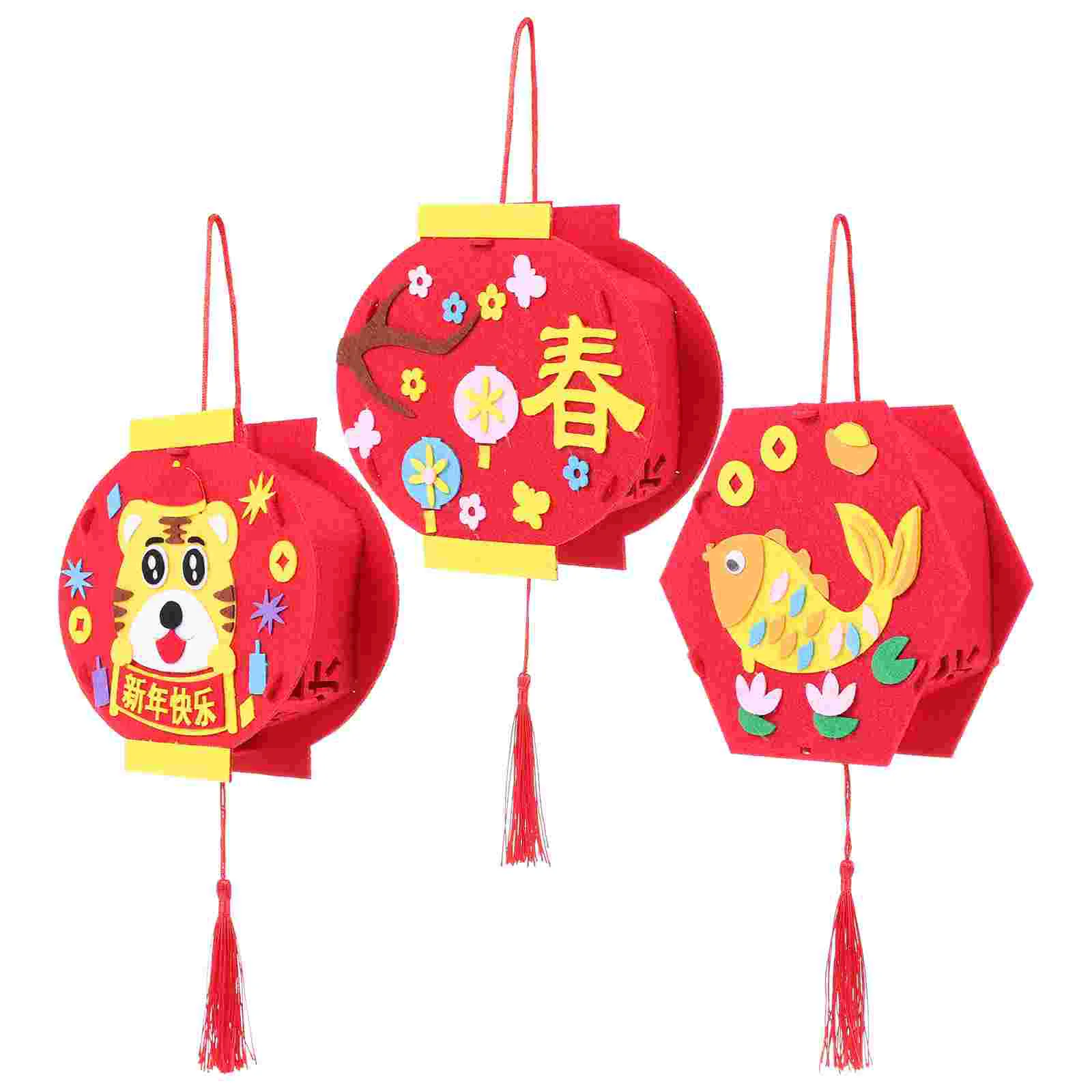 

3pcs Festival Lanterns Handheld Lanterns Lantern Making Kits Festival Lanterns for Kids Adults Men