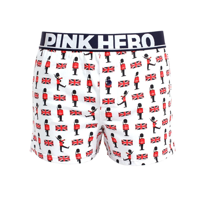 Loose Man Boxers Underwear 100% Cotton Comfortable Men Boxershorts Printed Male Underpants Shorts lingerie hombre Free Ship