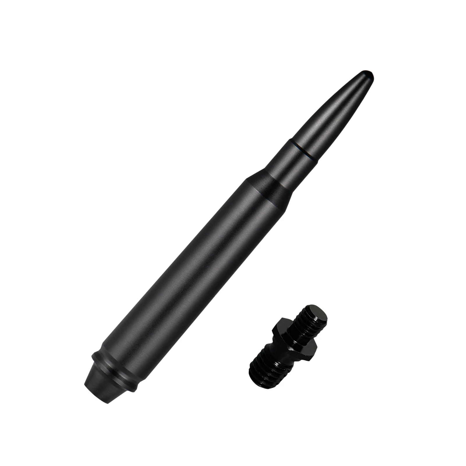 

Black Universal Car Bullet Antenna Truck Radio Antenna Mast Replacements Aluminum Alloy Optimized FM AM Reception Waterproof