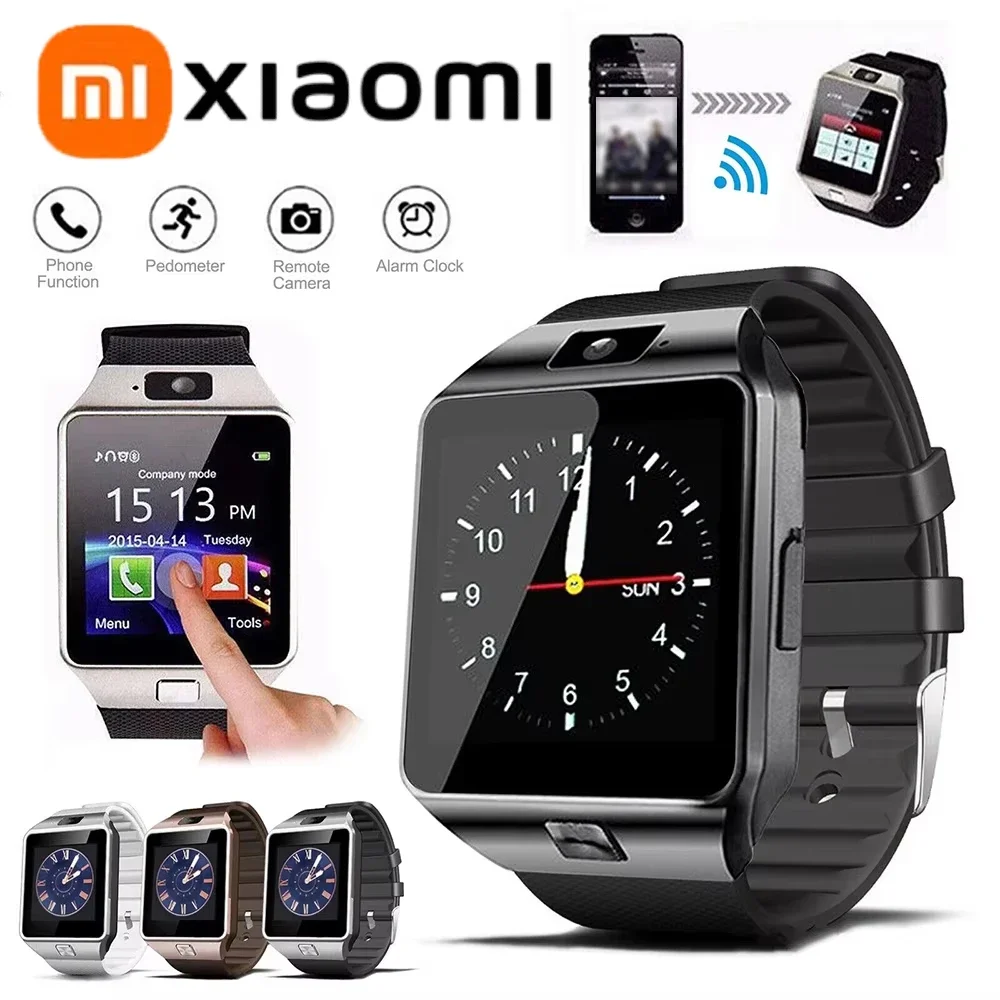 Фото Xiaomi цифровой сенсорный экран умные часы DZ09 Q18 браслет камера Bluetooth наручные часы SIM-карта IOS Android телефоны поддержка №3