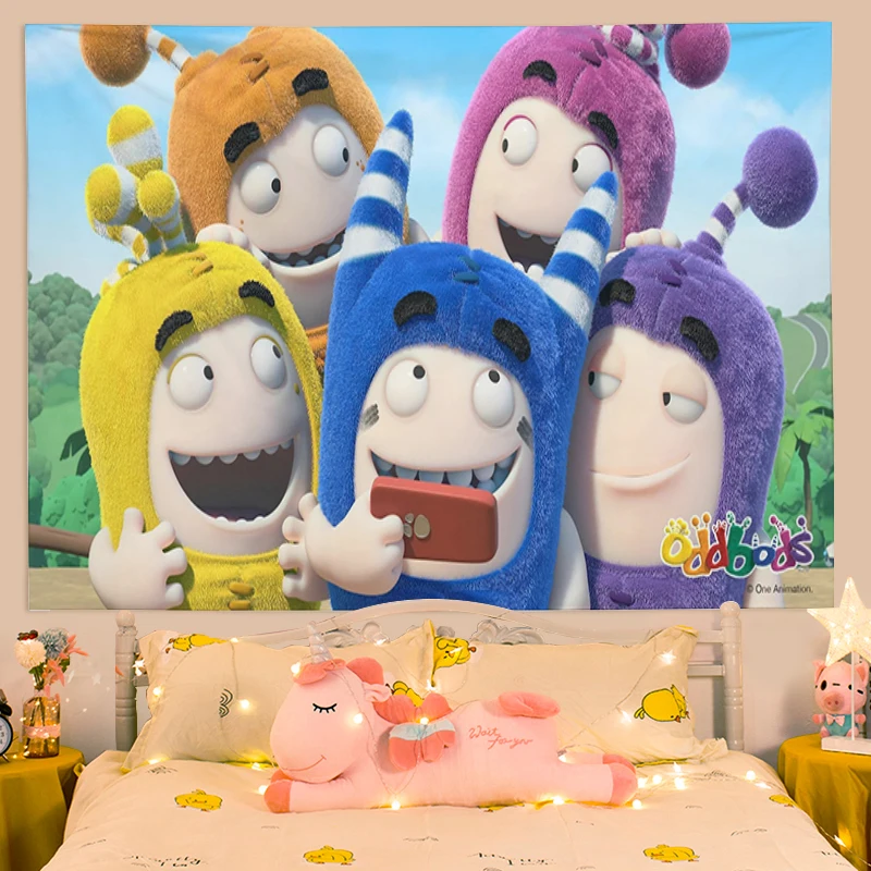 

Anime Tapestry Wall Hanging Oddbobs Decoration for Home Decor Tapestries Tapisseries Living Room Macrame Tapries Aesthetic Cute