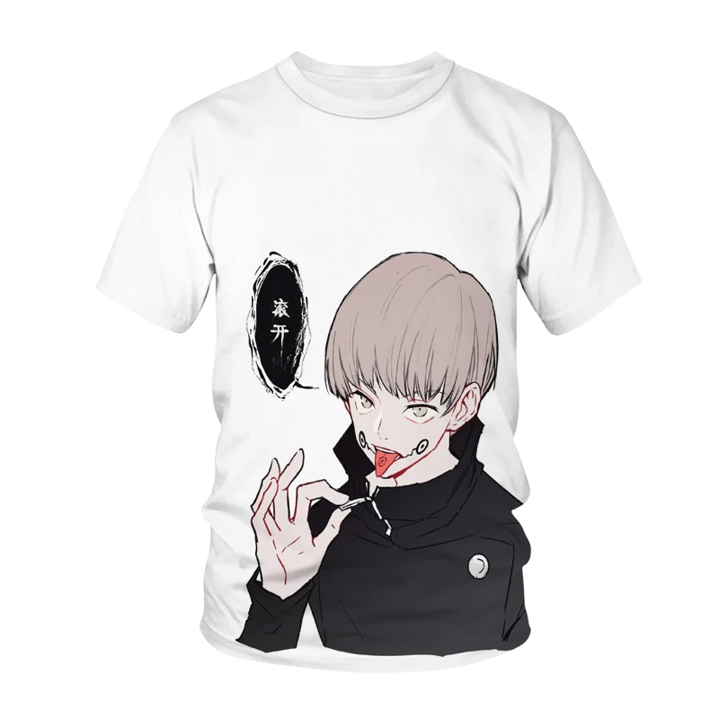 

Jujutsu Kaisen Men Harajuku T-Shirt 3d Print Women Animal Overzsized Sport O- Neck Streetwear T Shirts Kids Clothing Top Tees