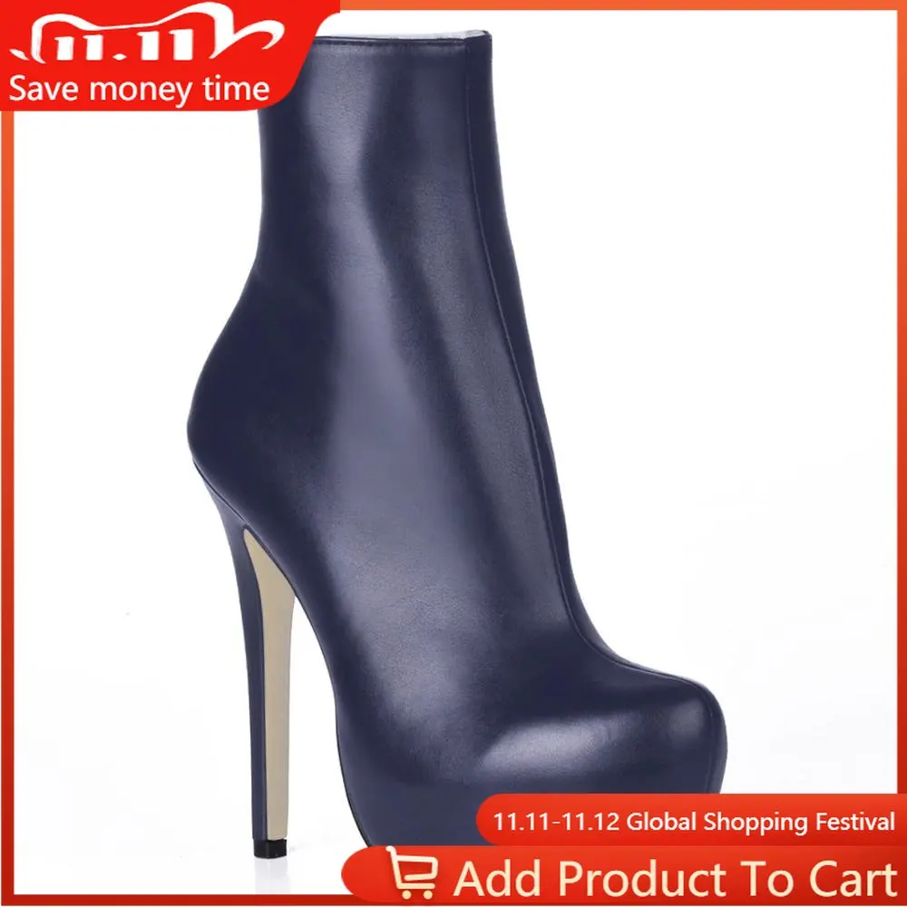 

CHMILE CHAU Black Sexy Mature Party Dress Shoes Women Stiletto High Heels Platform Ladies Mid-Calf Boots Zapatos Mujer 3463BT-a1