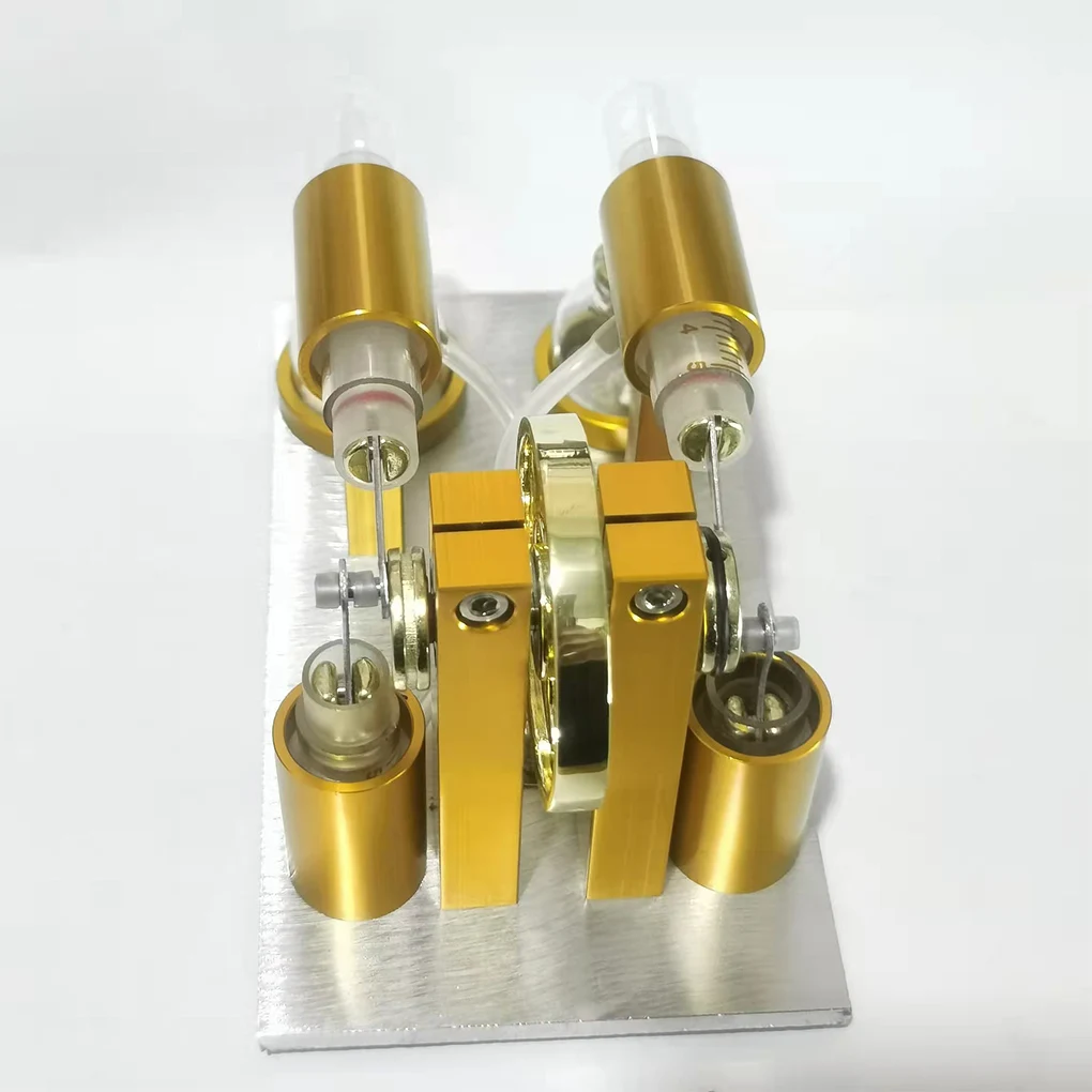 

Mini Double Cylinder Engine Model Physics Experiment Generator Portable Educational Science Teaching Equipment Toy