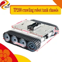 tp200 new intelligent tank chassis diy cehicle 9v150rpm motor with encoder wifi bluetooth handle control