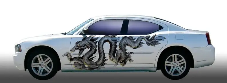 

Dragon motorcycle dirt bike go kart race car golf cart vinyl graphic decal sticker