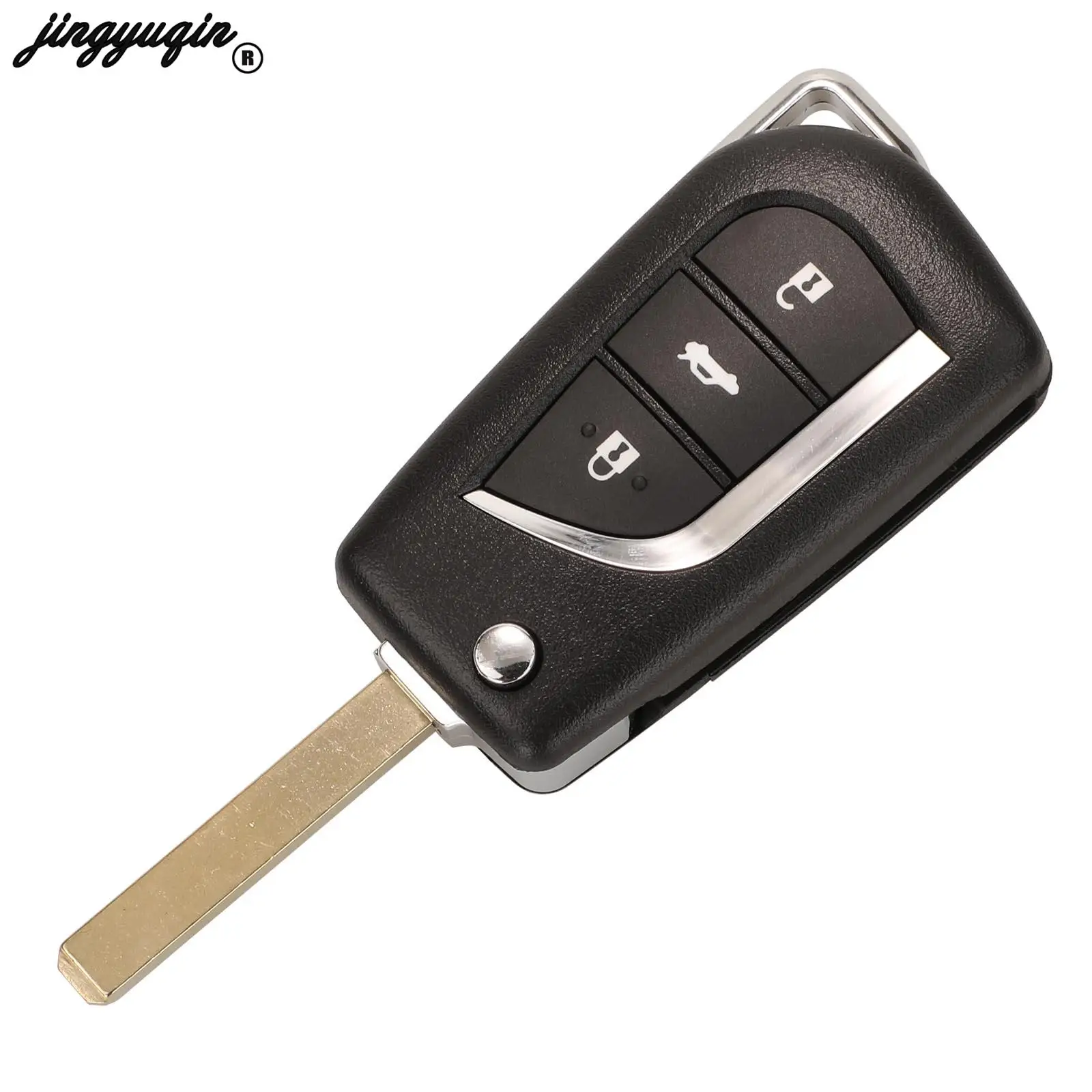 

Jingyuqin 2/3 кнопки флип-чехол для дистанционного ключа автомобиля для Toyota Corolla 2017 RAV4 до 2013 Toy43 Toy48 VA2 Замена лезвия
