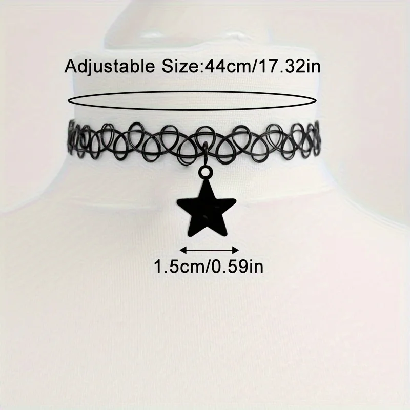 Модное Кольцо В Готическом Стиле Панк С Лунной Звездой Эластичное Ожерелье