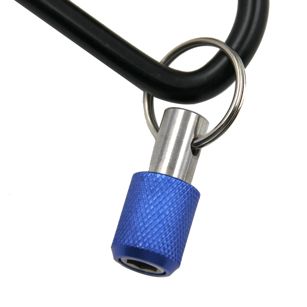 

Drill Bit Hex Shank Screwdriver Structure Key Chain Keyring Extension Bar Quick Release 34x15x10mm Aluminum Alloy