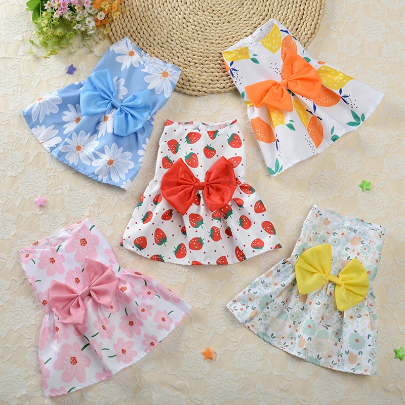 

Cute Little Skirt Pet Dress Princess Dress Spring Summer Flower Butterfly Dress Floral Cute Pattern Lace Tulle Sleeveless Coat