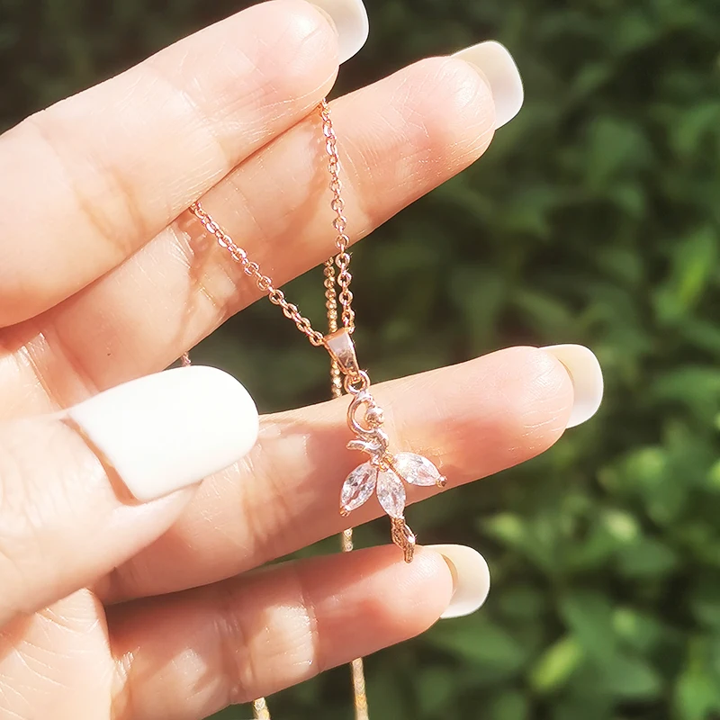 KIOOZOL korean fashion Ballet Girl Pendants Necklace For Women Chains accessories Gift for girlfriend Fashion Jewelry 680 KO2