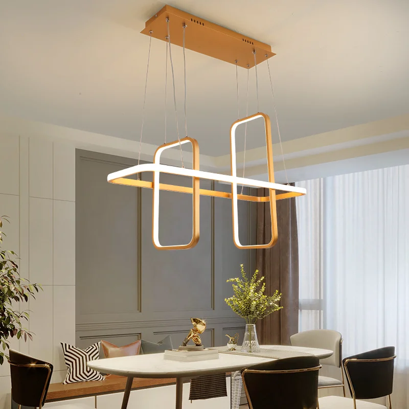 

Chandeliers Led Art Pendant Lamp Room Decor Nordic Modern Matte Aluminum Dining Hanging Fixtures Light