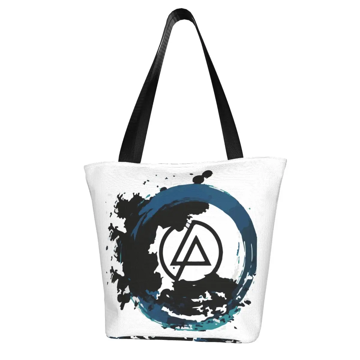 

Linkinpark Handbag Tribute Top-handle Bags Womens Large Capacity Tote Bag Trend Teen Street Print Women Handbags