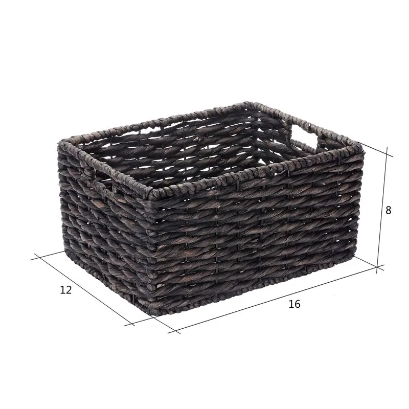 

Lovely International Set of 2 Wicker Storage Baskets, Perfect for Organizing Your Home and Office Space.