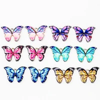 8pcs 22x16mm color enamel butterfly pendant charm for jewelry making accessories animale charms earrings bracelets wholesale diy