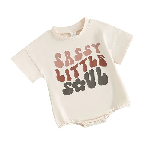 Детская футболка для мальчиков и девочек, комбинезон с коротким рукавом, боди, скрещенная Маленькая Душа, милая детская одежда для новорожденных