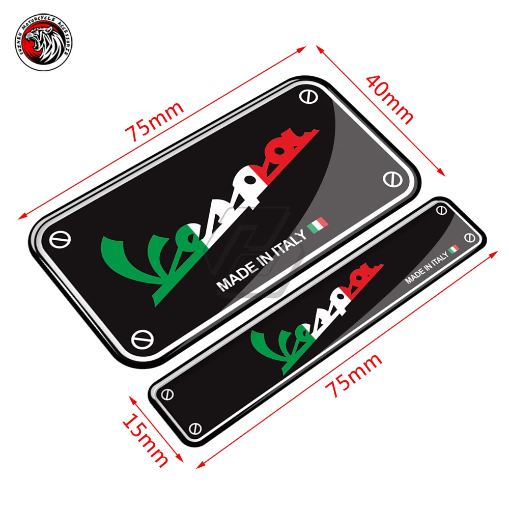 

3D Motorcycle Decal Made In Italy Sticker Fit for Piaggio Vespa GTS GTV LX Sprint Primavera