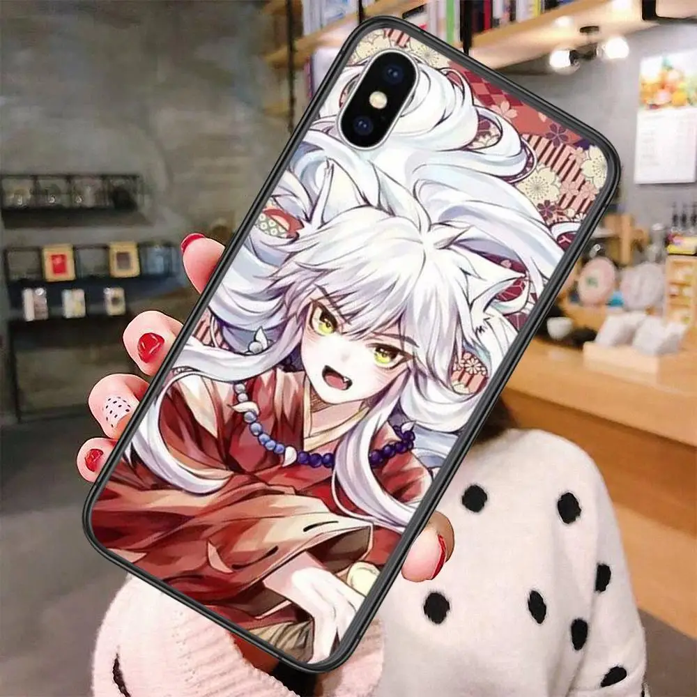 Черный чехол 3D разумная цена японская аниме собака Яша для Xiaomi Redmi Note 5 6 7 8 8T 9 9S 9T 10
