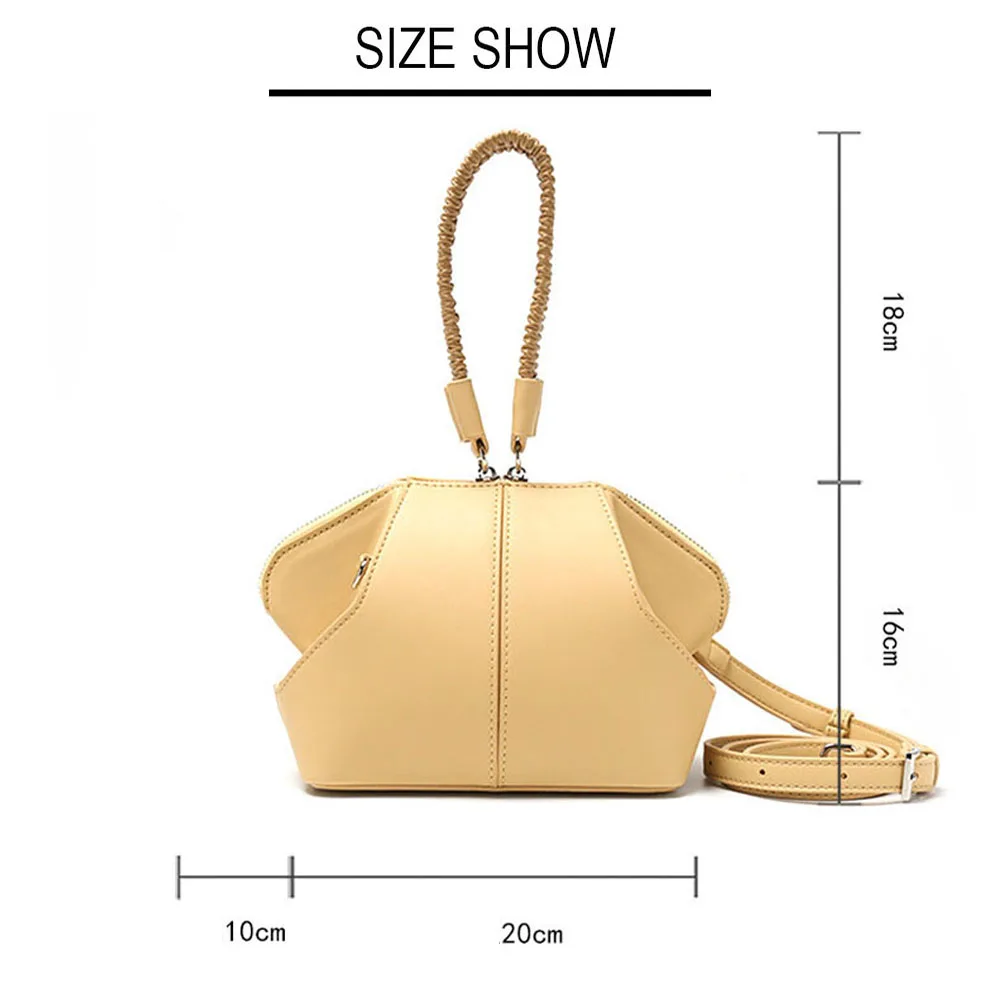 INS Totes Bags for Women 2022 Trendy Vintage Handbag Female Small Shoulder Bags Casual Pleated Design Cloud Bag