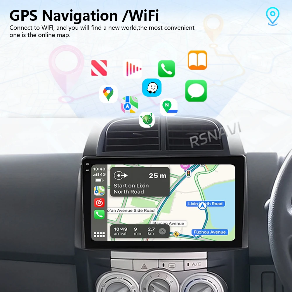 Фото Автомагнитола Android 16 для Toyota Passo, Daihatsu Boon, Sirion, Subaru 2005-2013 с GPS, CarPlay и управлением с руля №4