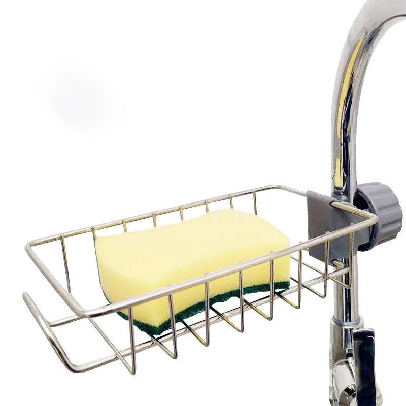 

Storage Rack Sponge Holder Stainless Steel Bathroom Accessories Brush Towel Shower Soap Dish Cocina Cuisine Kitchen Organizer