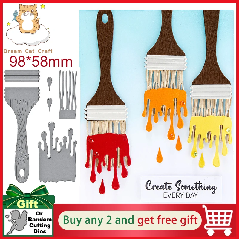 

Новая художественная кисть «сделай сам», рельефная форма для рельефного тиснения, металлические пресс-формы 2022 для изготовления открыток, ...