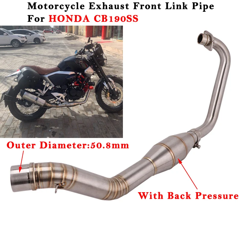 

Slip On For HONDA CB190SS CB190 SS CB 190SS Motorcycle Exhaust System Escape Modified Muffler Front Link Pipe With Back Pressure